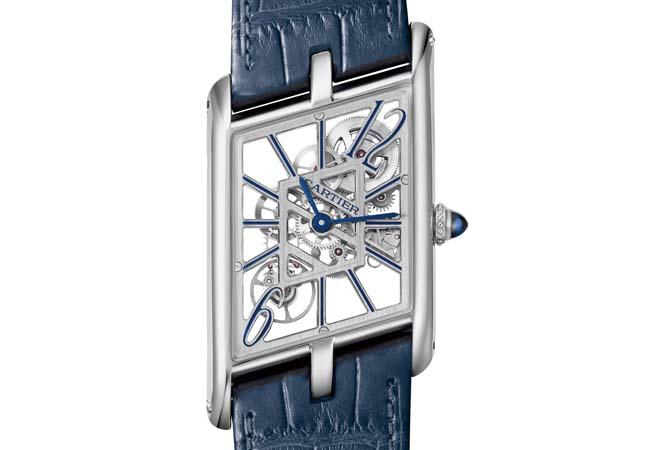 卡地亞CARTIER Tank Asymétrique系列鏤空腕錶