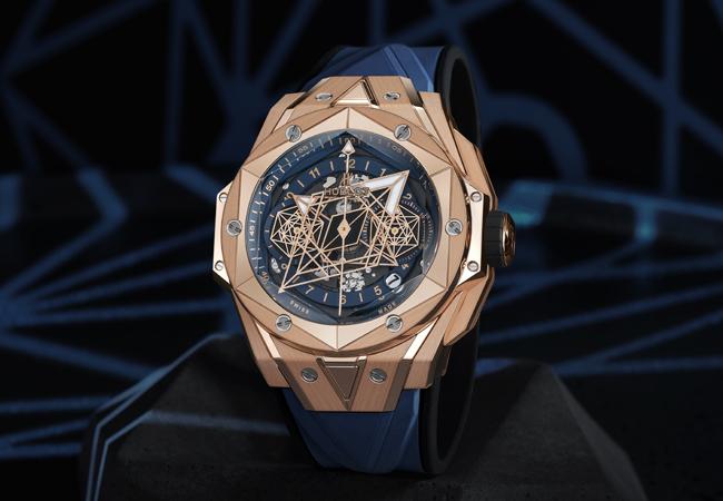 宇舶HUBLOT Big Bang Sang Bleu II皇金墨藍計時碼錶