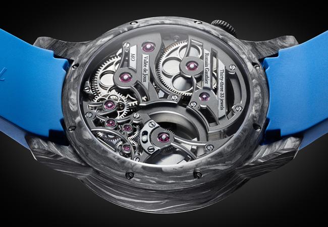 獨立製錶 ROMAIN GAUTHIER Insight Micro-Rotor 碳陽離子版本原廠限定版鏤空腕錶