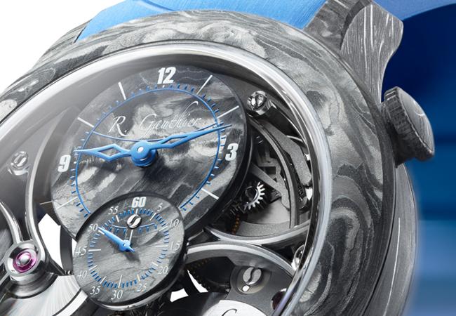 獨立製錶 ROMAIN GAUTHIER Insight Micro-Rotor 碳陽離子版本原廠限定版鏤空腕錶