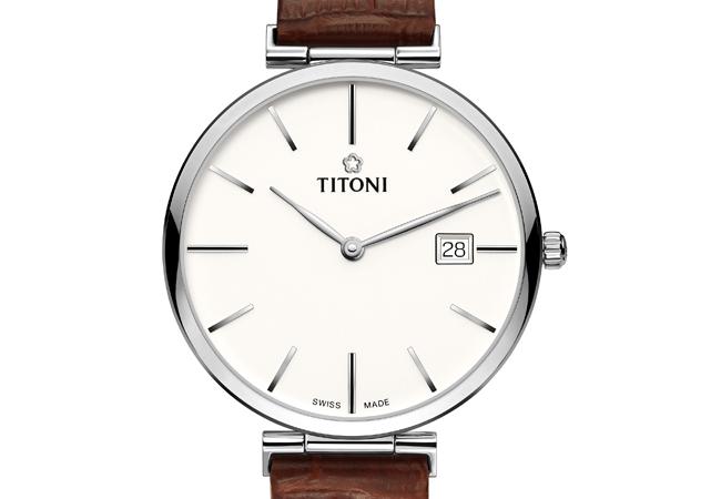 梅花錶TITONI Slenderline纖薄系列腕錶 82718 S-ST-606