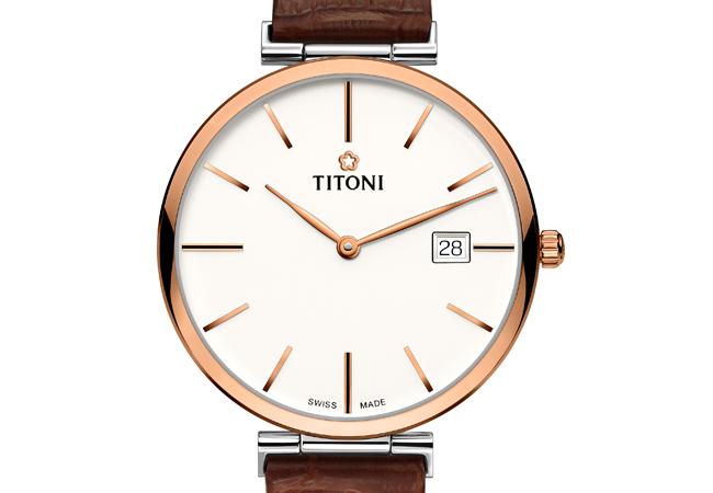 梅花錶TITONI Slenderline纖薄系列腕錶 82718 S-606
