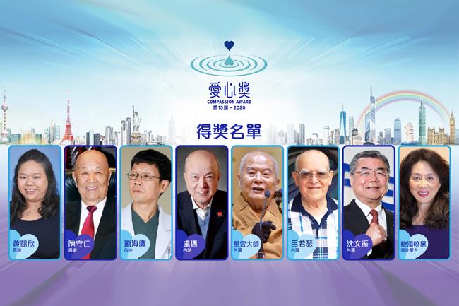第15屆‧2020「愛心獎」8位得獎人揭曉
