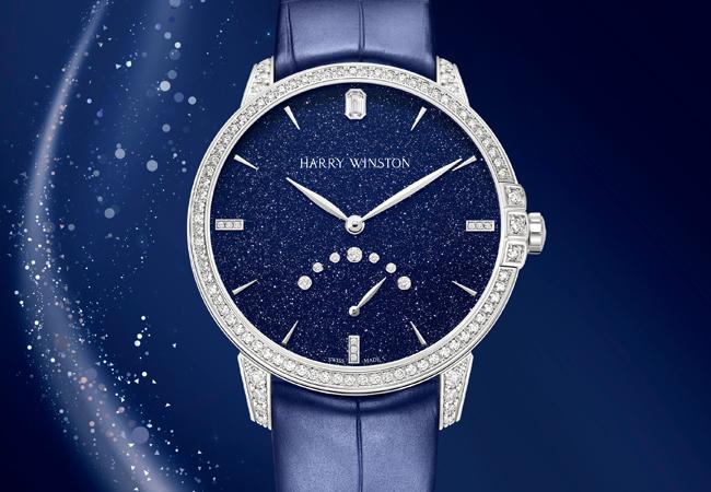 海瑞溫斯頓靜夜Midnight 系列逆跳功能秒針39 毫米自動腕錶