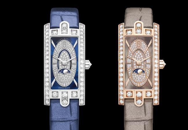 海瑞溫斯頓第五大道 Avenue C 系列迷你月相功能腕錶