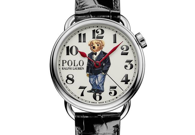 RALPH LAUREN Polo Tuxedo Bear-Wrist Watch-Round Stainless Steel