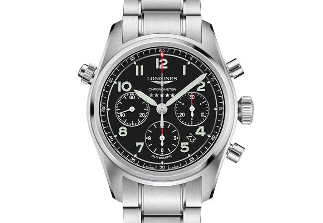 LONGINES浪琴表Spirit先行者系列計時碼錶。型號: L3.820.4.53.6