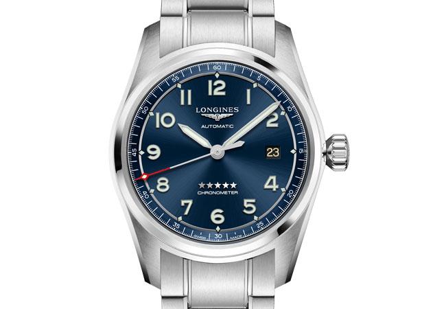 LONGINES浪琴表Spirit先行者系列大三針含日期顯示腕錶。型號:L3.810.4.93.6