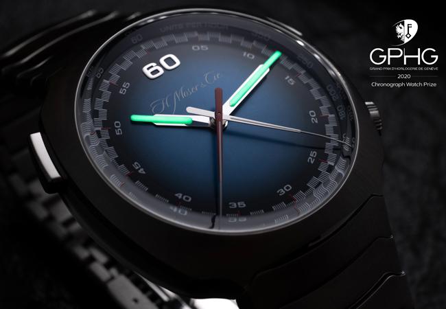 亨利慕時H. Moser & Cie Streamliner疾速者電光藍飛返計時碼錶