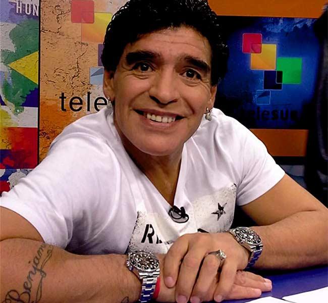 馬拉度納戴勞力士GMT兩地時間腕錶