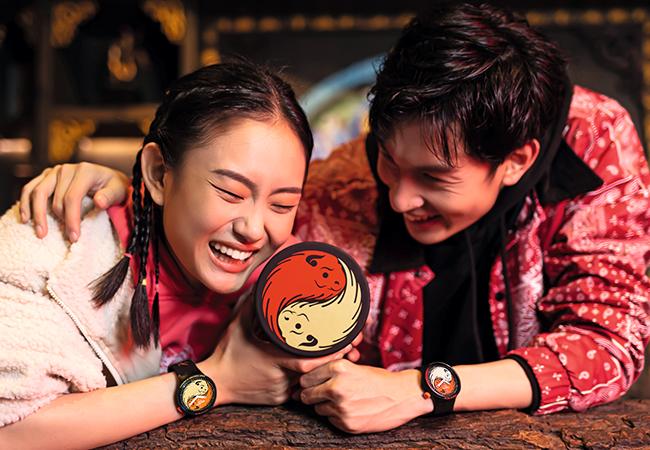 Swatch 2021牛年生肖特別款腕錶，型號：SO27Z109