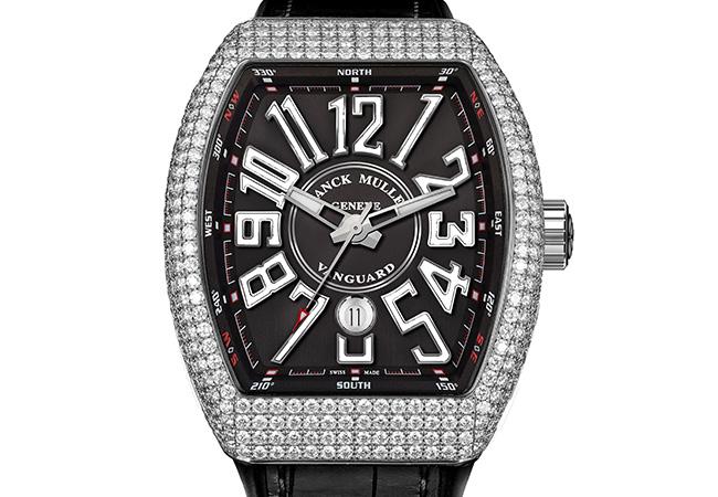 法穆蘭FRANCK MULLER V45 Vanguard大三針日曆白K金鑽錶