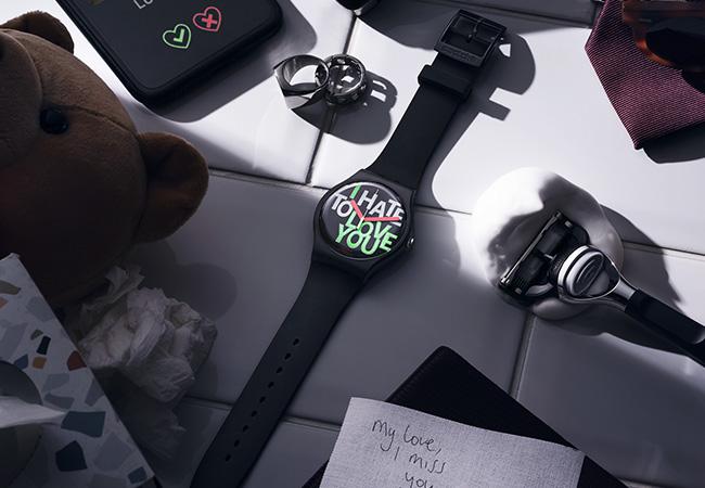 黑色系的「我恨我愛你」型號：SUOB185、錶徑：41mm