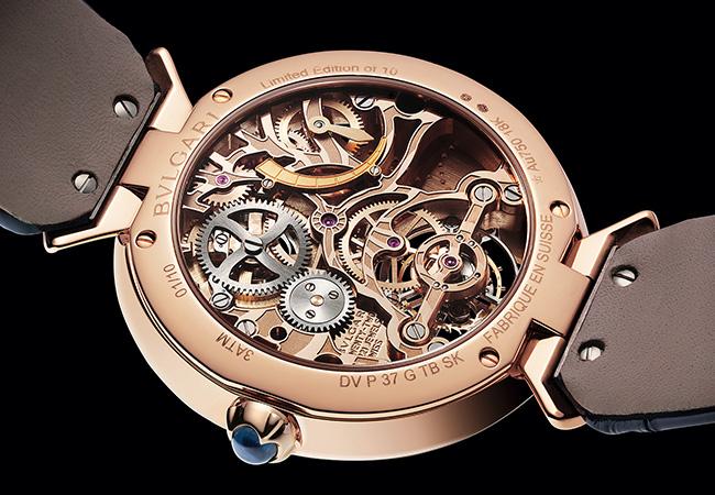 寶格麗BVLGARI Divas’ Dream Peacock Tourbillon Lumière孔雀陀飛輪腕錶，型號：103351