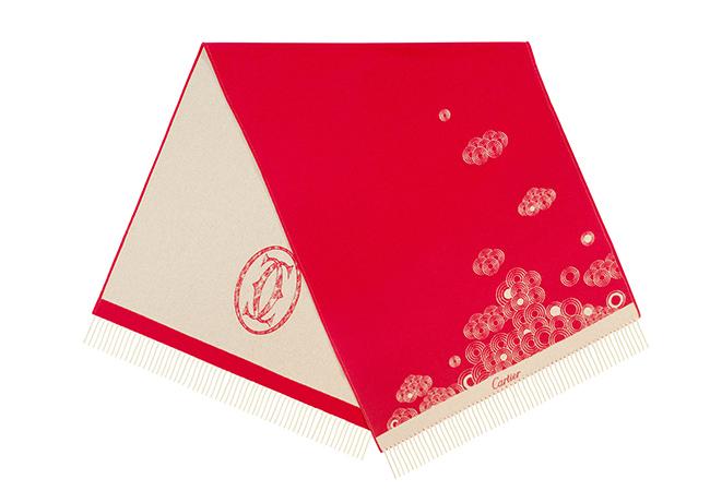 卡地亞2021農曆新年雙面圍巾