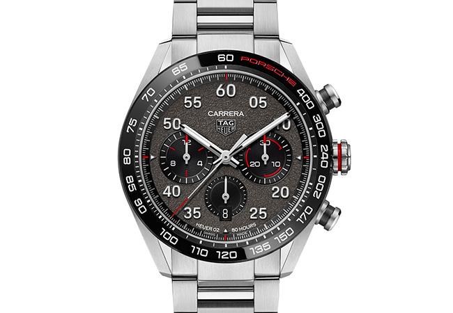 TAG Heuer泰格豪雅Carrera保時捷自動計時腕錶-鍊帶款，型號：CBN2A1F.BA0643 