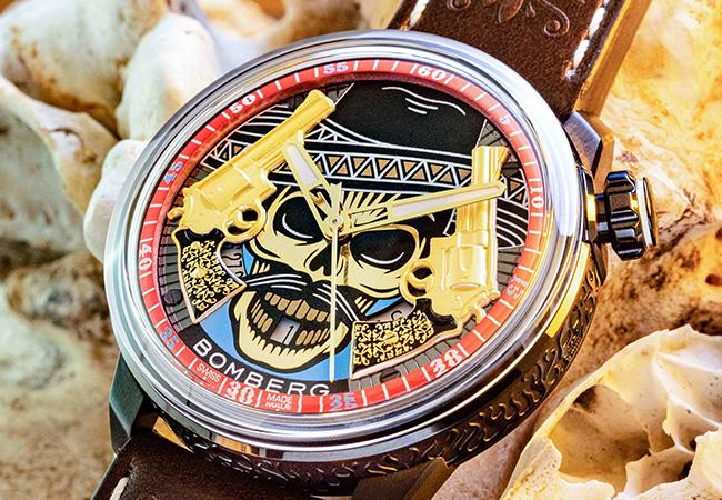 BOMBERG BB-01自動機械系列雙槍骷髏自動大三針腕錶，型號：CT43APBA.29-1.11