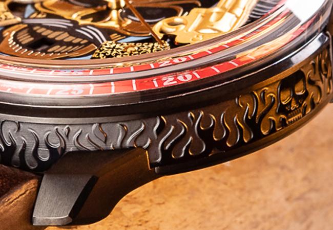 BOMBERG BB-01自動機械系列雙槍骷髏自動大三針腕錶，型號：CT43APBA.29-1.11