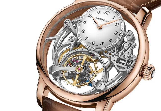 萬寶龍MONTBLANC明星傳承系列外置陀飛輪鏤空腕錶