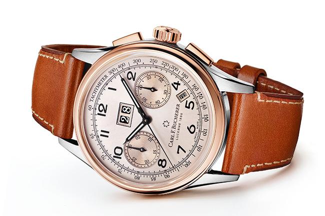 寶齊萊傳承系列年曆雙盤計時碼錶，型號：00.10803.07.42.01