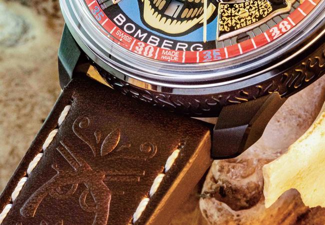 BOMBERG BB-01自動機械系列雙槍骷髏自動大三針腕錶