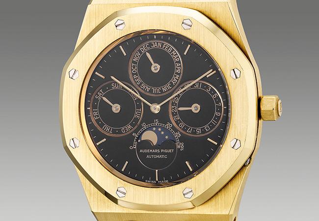 愛彼Royal Oak Perpetual calendar18K黃金自動萬年曆鏈帶腕錶