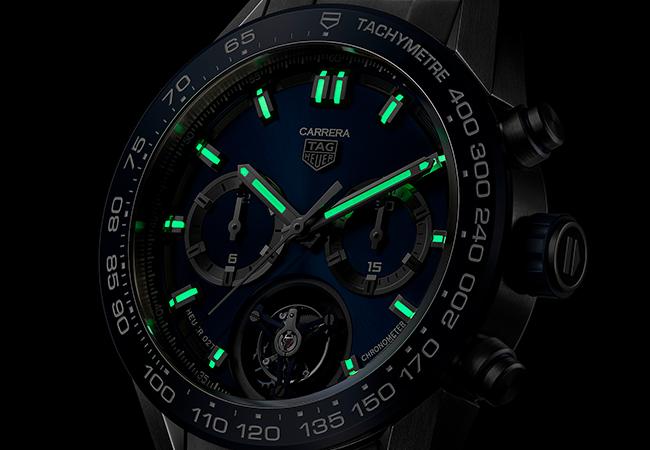 泰格豪雅TAG Heuer限量Carrera藍色陀飛輪腕錶