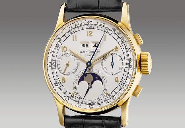 百達翡麗黃金計時萬年曆腕錶