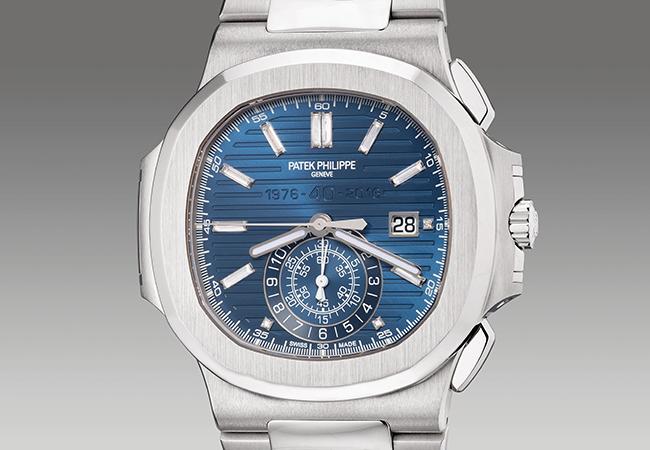 百達翡麗限量版白金自動計時鏈帶腕錶