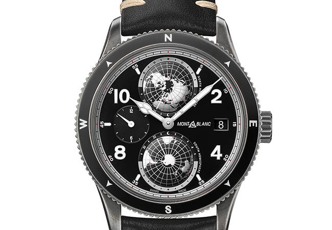 萬寶龍MONTBLANC 1858系列Geosphere世界時區UltraBlack限量版腕錶