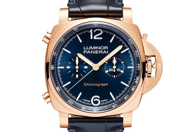 沛納海PANERAI PAM1111 Luminor Chrono Goldtech Blu Notte