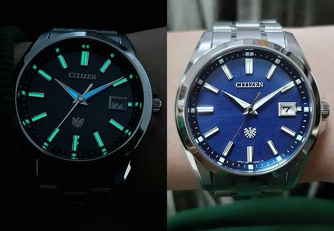The CITIZEN Cal. A060光動能萬年曆鈦金屬腕錶琉璃藍