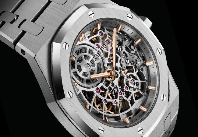 愛彼AUDEMARS PIGUET皇家橡樹系列「JUMBO」超薄鏤空腕錶