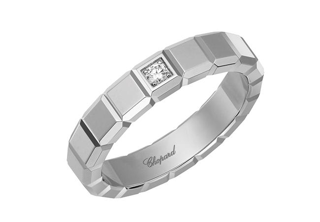 蕭邦CHOPARD Ice Cube Pure medium系列戒指-鑲嵌單顆鑽石款