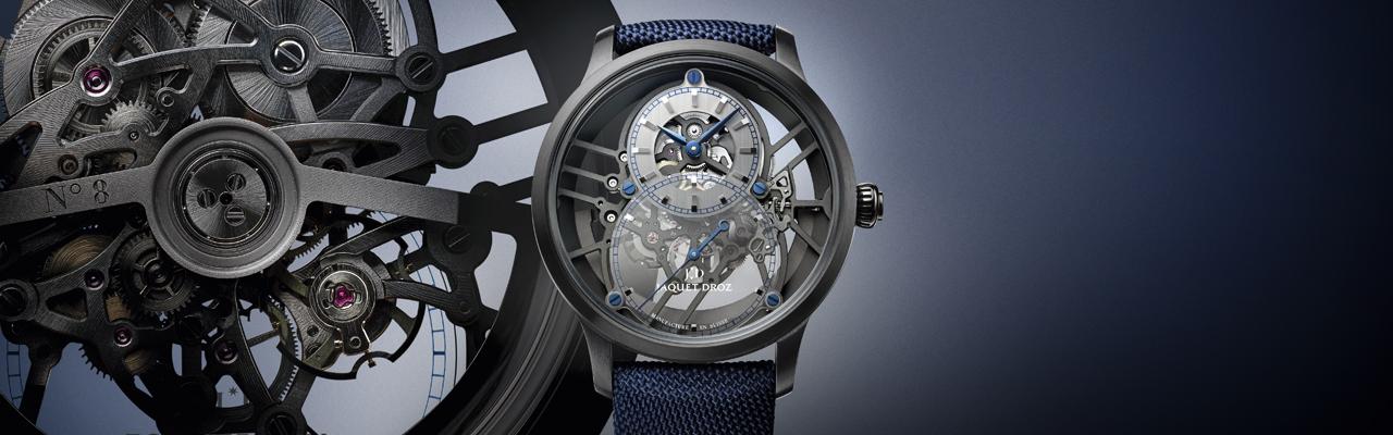 雅克德羅大秒針Skelet-One陶瓷鏤空腕錶