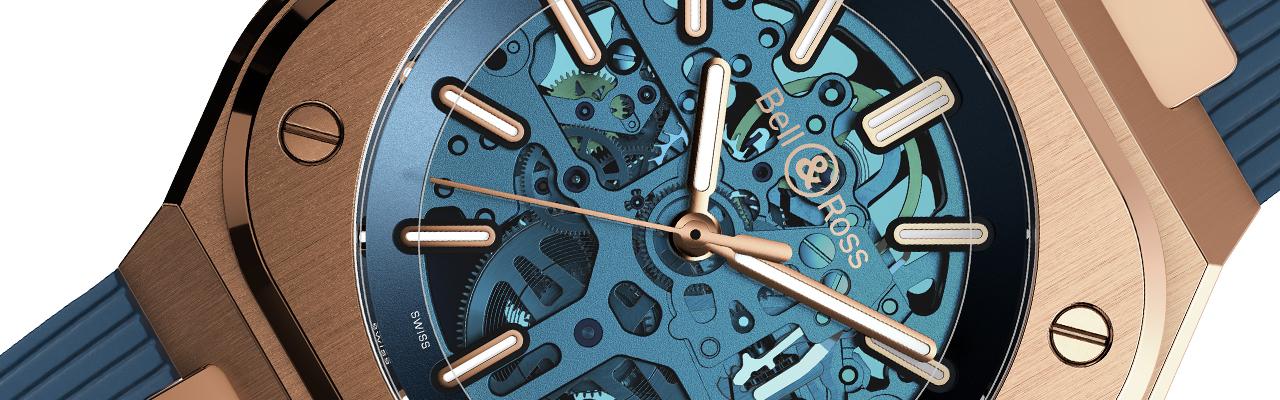 BELL & ROSS BR05 Skeleton Gold Blue腕錶