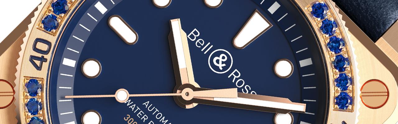 BELL & ROSS BR03-92 Diver Blue Bronze Sapphire Bezel