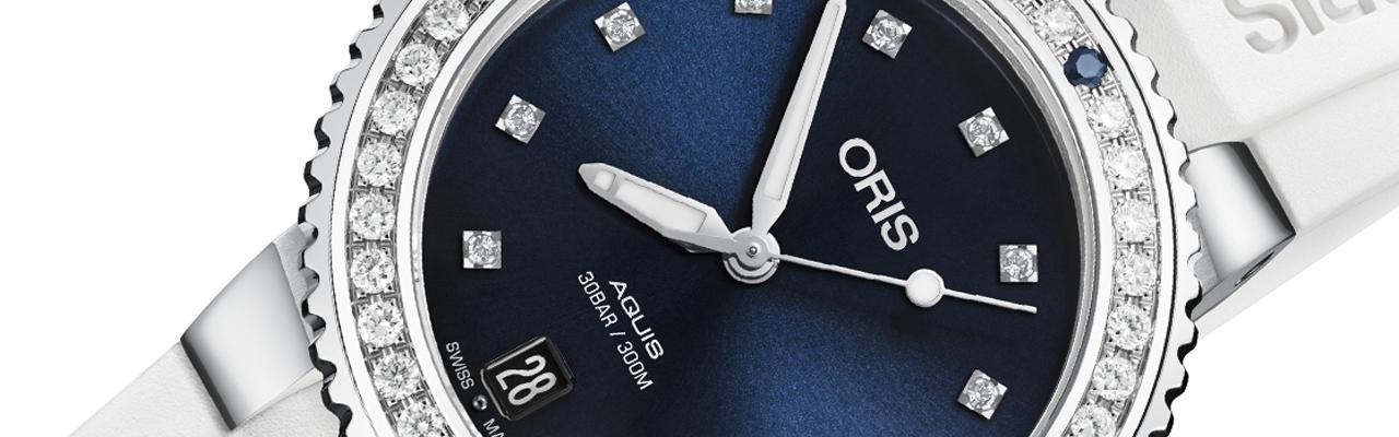 豪利時Aquis日期鑽錶