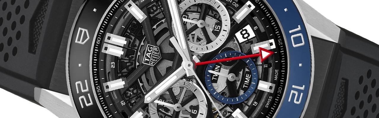 泰格豪雅Carrera Heuer 02 GMT兩地時間計時腕錶