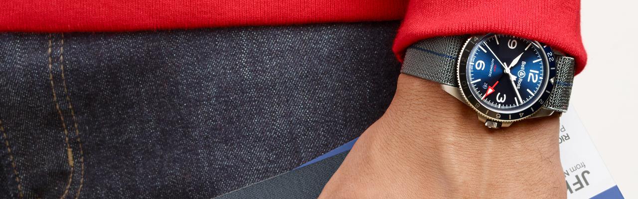 BELL & ROSS BRV2-93 GMT Blue