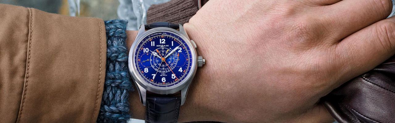 萬寶龍1858系列雙秒追針計時碼錶限量款100