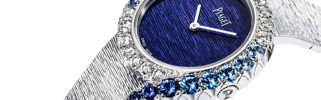伯爵表PIAGET Limelight Gala系列18K白金藍寶石及鑽石頂級珠寶腕錶