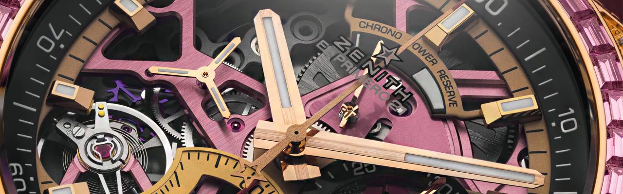 真力時ZENITH Defy El Primero 21粉紅腕錶 計時碼錶 鏤空 SAKK