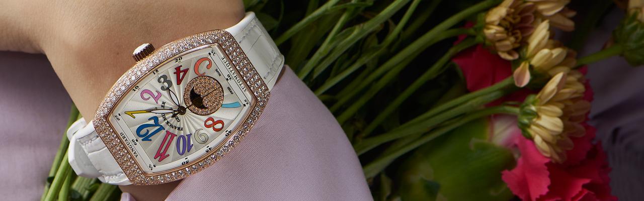 FRANCK MULLER Vanguard Lady Moonphase 珠寶錶