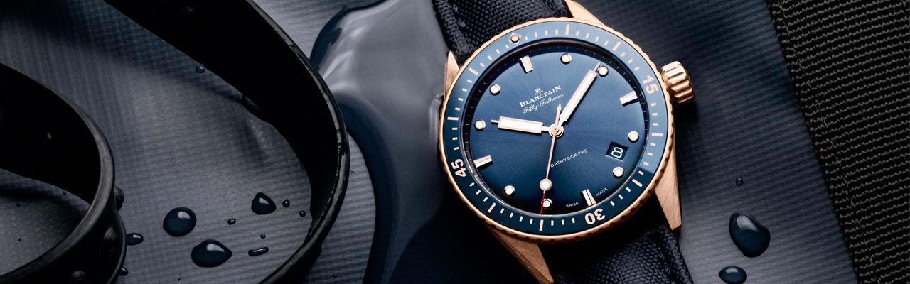 寶珀BLANCPAIN Fifty Fathoms Bathyscaphe Sedna黃金腕錶