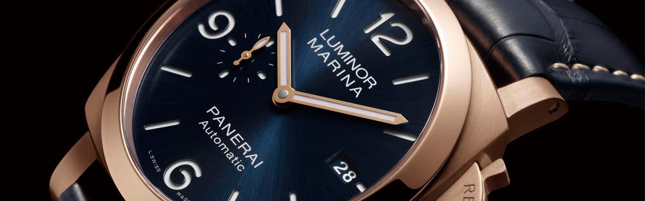 沛納海PANERAI Luminor Marina Panerai Goldtech- 44mm。型號PAM01112