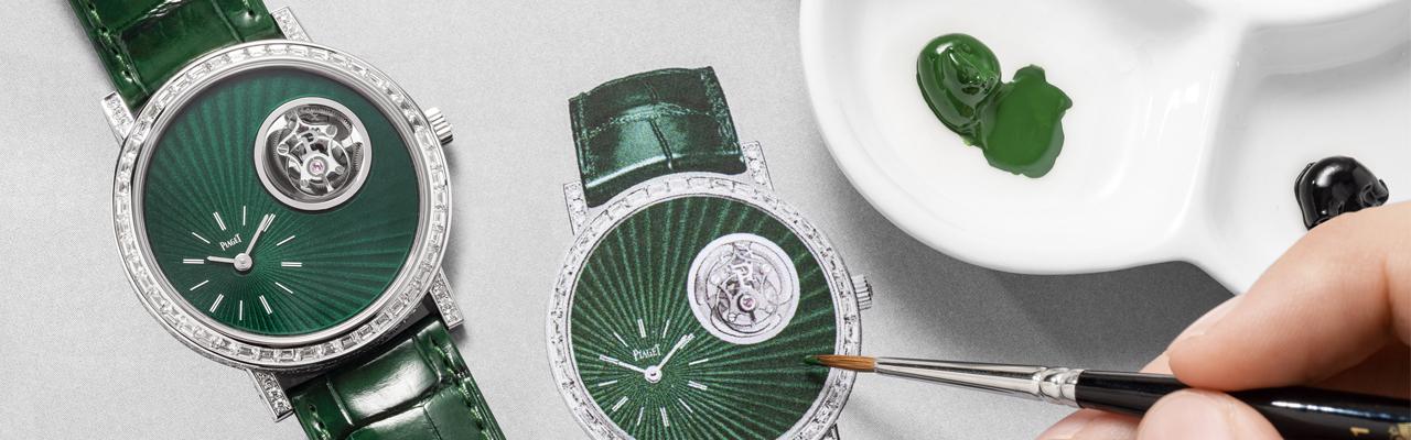 伯爵PIAGET Wings of Light 細工鑲嵌工藝面盤陀飛輪腕錶