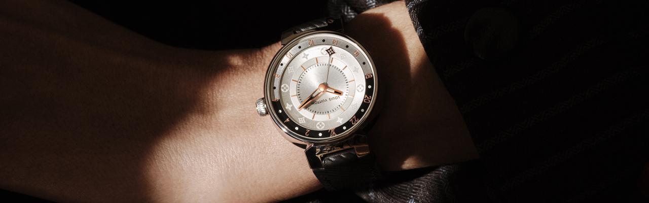 路易威登LOUIS VUITTON Tambour Moon Dual Time Graphite