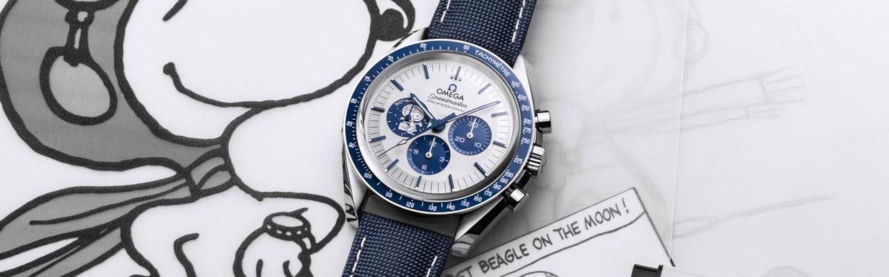 歐米茄OMEGA登月錶Speedmaster週年系列腕錶超霸系列「銀史努比獎章」 silver snoopy award 50th anniversary