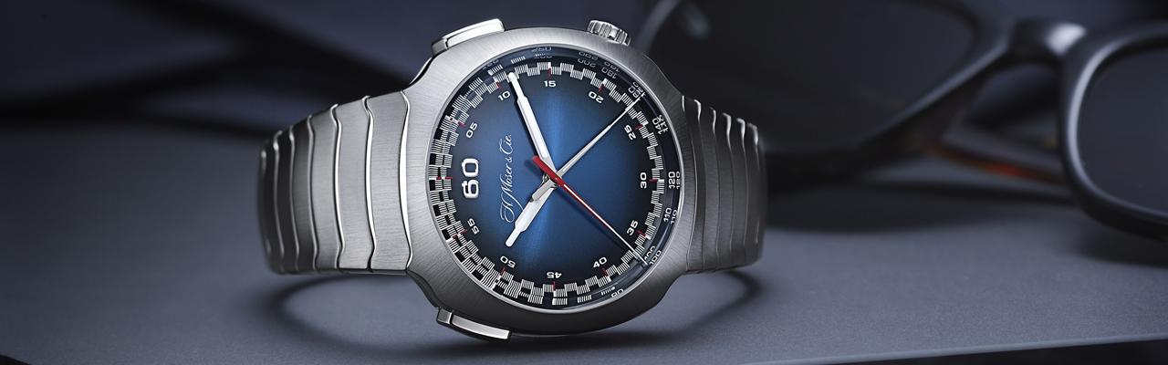 亨利慕時H. Moser & Cie Streamliner疾速者電光藍飛返計時碼錶